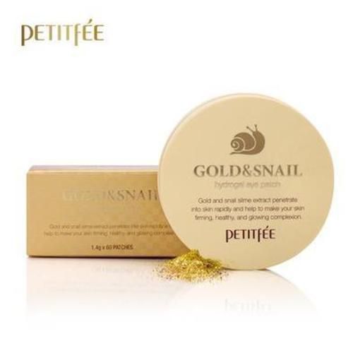 PETITFEE Plasturi pentru ochi cu aur și extract de melc 60 buc