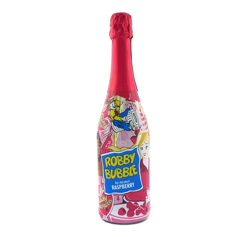 ROBBY BUBBLE Băutură răcoritoare carbogazoasă zmeură / piersici / căpșuni 0,75 l
