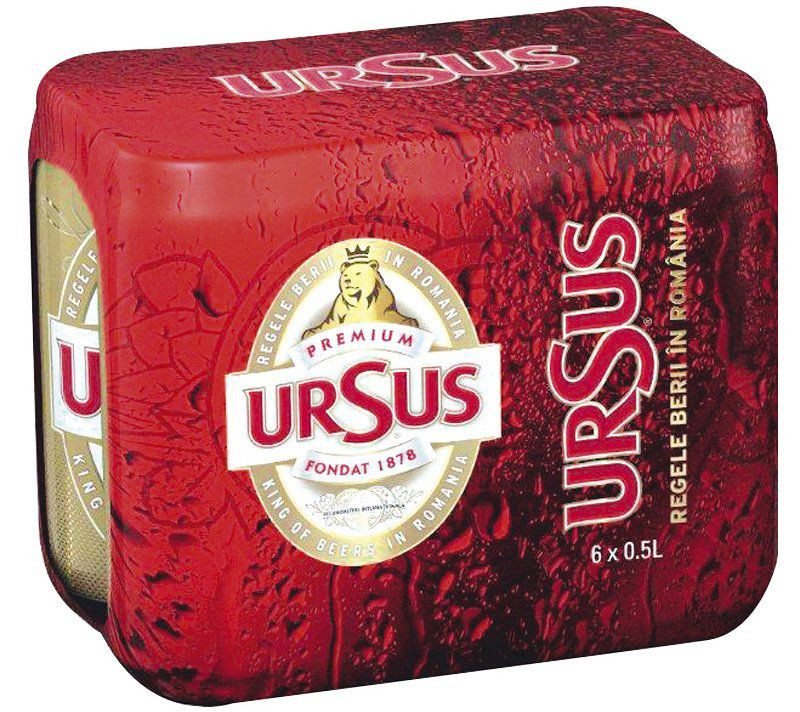 URSUS PREMIUM Bere blondă, 5% alcool, 6x0,5 l