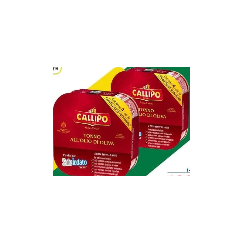 Callipo ton în ulei de măsline 4 x 70 g