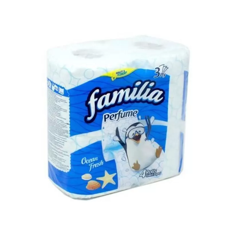 Familia hârtie igienică, 4 role, 3 straturi, diverse sortimente