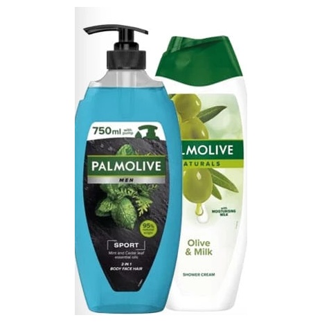 Palmolive gel de duș, 750 ml, diverse sortimente