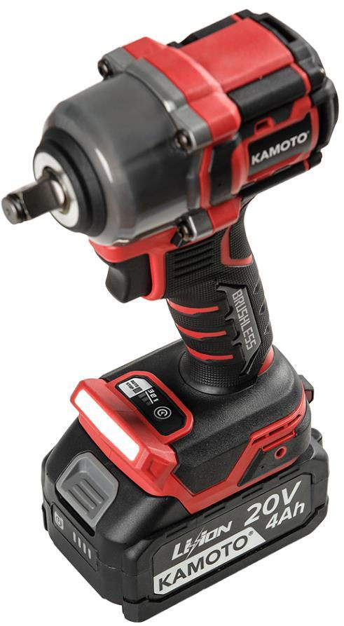 Mașină de înfiletat cu impact pe acumulator KAMOTO WB600, 600 Nm, fără baterie și încărcător