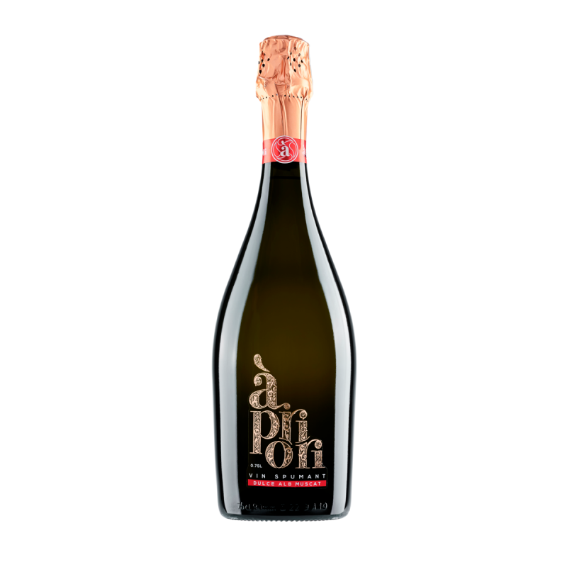 APRIORI Vin spumant Muscat alb dulce Muscat roze demisec 0,75L