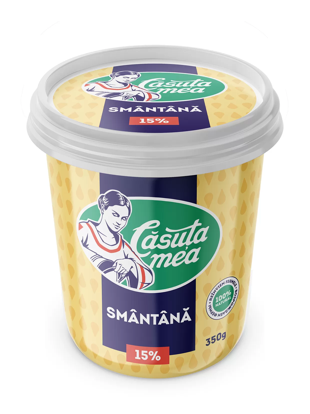 Căsuța Mea smântână Premium 15%, 350 g