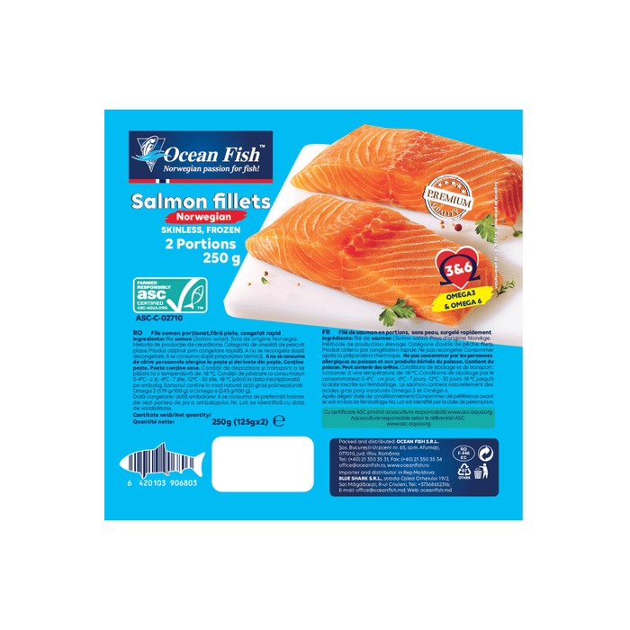 Ocean Fish somon trunchi porționat congelat kg
