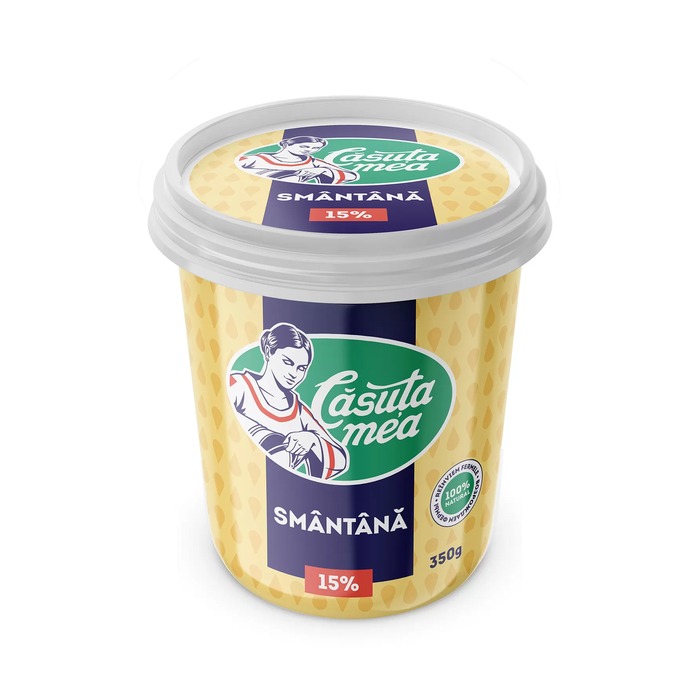 Căsuța Mea smântână 15% 350 g