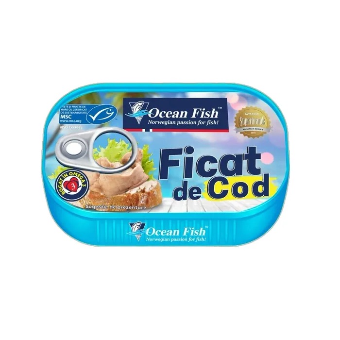 Ocean Fish ficat de cod natural 121 g