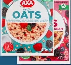 Каша вівсяна Вершки-Лісові ягоди / Вершки-Малина-Ожина ТМ AXA, 40г. 28.09–11.10.2026; ЛотОК, Київ/Київська обл.; за наявності; грн з ПДВ.