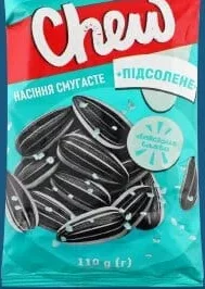 Насіння соняшника смажене підсолене, ТМ Chew!, 110г; ЛотОК, Київ і Київська обл.; 28.09–11.10.2026; за наявності; грн з ПДВ.