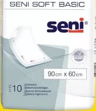 Пелюшки для немовлят SENI Soft Basic, 90×60 см, 10 шт./уп.; 28.09–18.10