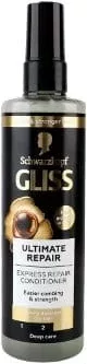 Експрес-кондиціонер для волосся GLISS KUR, 200 мл, в асортименті: Oil Nutritive / Ultimate Repair; арт. 42715, 106250; 28.09–18.10