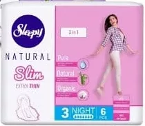 Прокладки SLEEPY Natural Soft / Natural Slim, 6 шт./уп., в асортименті; арт. 121532, 121528; 28.09–18.10