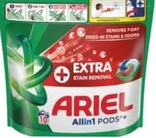Капсули для прання ARIEL Allin1 PODS+ Extra Stain Removal, 10 шт./уп.; арт. 137792; 28.09–18.10