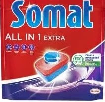 Засіб для посудомийної машини SOMAT All in 1 Extra, 24 шт./уп.; у підписі капсули, на упаковці 24 TABS (таблетки); 28.09–18.10.