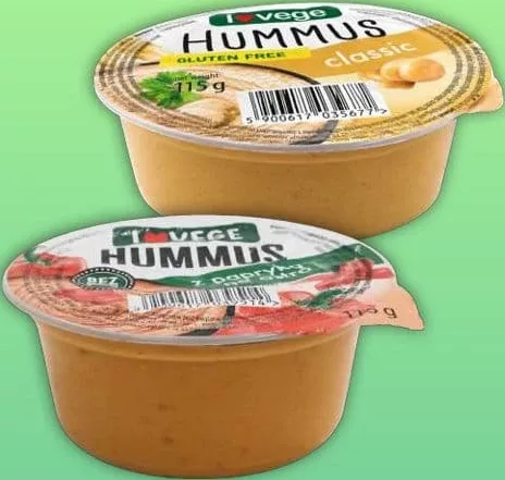 Хумус веганський, без глютену, в асортименті, ТМ Ловейдж (I Love Vege), 115 г; Польща; 29.09.26–12.10.26; UAH з ПДВ; не всі VARUS; до вичерпання обмежених запасів