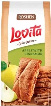 Печиво Roshen Lovita яблуко-кориця/вишня-ваніль/полуниця, 168 г; 30.09–13.10.26; запас обмеж.; не оптом; не всі магазини ЕКО України; крім окуп. АР Крим і зон нинішніх/минулих бойових дій