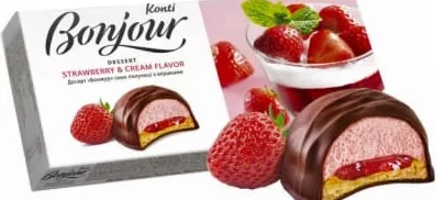 Десерт Konti Bonjour в асортименті, 232 г; 30.09–13.10.26; запас обмеж.; не оптом; не всі магазини ЕКО України; крім окуп. АР Крим і зон нинішніх/минулих бойових дій