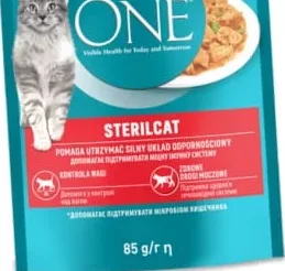 Корм вологий Purina One Sterilcat, індичка й зелена квасоля, для котів, 85г;30.09–13.10.26;запас обмеж.;не оптом;не всі магазини;крім окуп. Криму й зон нинішніх/минулих боїв