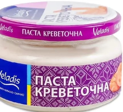 Паста креветочна ТМ Veladis класична або з авокадо, скляна банка, 160 г; 28.09–11.10.2026