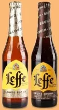 Пиво в асортименті ТМ Leffe, 0,33 л; зображено Blonde і Brune; 29.09–12.10.2026; за наявності в магазині