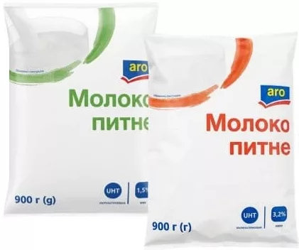 Молоко ARO ультрапастеризоване, 900 г, 1.5/2.5/3.2%; 1 уп. від 41.90; від 4 однакових уп. від 34.90 грн/уп.; 30.09–20.10.2026; ТЦ METRO, з карткою, ПДВ, за наявності; крім ООС/ТОТ; без доставки/metro.zakaz.ua
