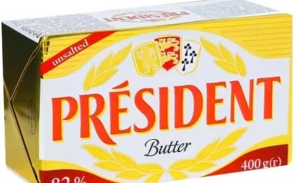 Масло кисловершкове несолоне PRÉSIDENT, 82%, 400 г; 299 грн/шт.; було до 427; до −30%; 30.09–20.10.2026; ТЦ METRO, з карткою, ПДВ, за наявності; крім ООС/ТОТ; без доставки/metro.zakaz.ua