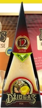 Твердий сир DZIUGAS Mild/Delicate, 100/180 г; від 79 грн/уп.; було до 121; до −30%; 30.09–20.10.2026; ТЦ METRO, з карткою, ПДВ, за наявності; крім ООС/ТОТ; без доставки/metro.zakaz.ua