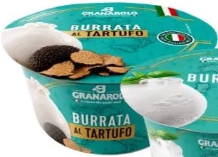 Сир Буррата GRANAROLO, 125 г, класичний/з трюфелем; від 99 грн/уп.; було до 146; до −30%; 30.09–20.10.2026; ТЦ METRO, з карткою, ПДВ, за наявності; крім ООС/ТОТ; без доставки/metro.zakaz.ua