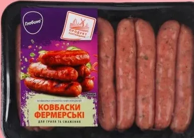 Ковбаски Фермерські Глобино для гриля та смаження, 500 г; 99 грн/уп.; було 129.9; −20%; 30.09–20.10.2026; ТЦ METRO, з карткою, ПДВ, за наявності; крім ООС/ТОТ; без доставки/metro.zakaz.ua