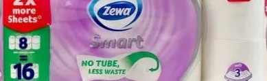 ZEWA Smart папір туалетний 3-шаровий, 8 рул.; лише ТЦ METRO UA, крім ООС/окуп. тер.; з карткою, за наявності; 30.09–20.10.2026; з ПДВ