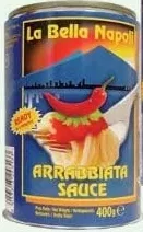 Соус Аррабіата з перцем чилі/Наполетана з базиліком, з/б 400г «La Bella Napoli»; 29.09–12.10.2026; кількість обмежена; не оптом