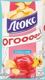 Чіпси Краб/Сир/Сметана та цибуля 170г «Люкс»; 29.09–12.10.2026; кількість обмежена; не оптом