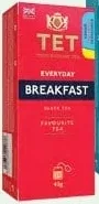 TET чай Everyday Breakfast / Earl Grey чорний 20×2г / Green Tea зелений «з/я» 20×1,75г; 29.09–12.10.2026; запаси обмежені; не оптом