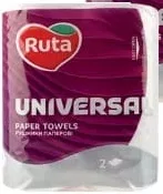 Рушники Universal паперові білі 2 шари 2 рулони Ruta; 29.09–12.10.2026; кількість обмежена; не оптом. грн з усіма знижками мережі