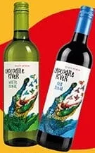 Вино Crocodile River, 0,75л: Shiraz, 13,5%, червоне сухе; Sauvignon Blanc, 13%, біле сухе, ПАР; лише Бадьорий, 01.10–28.10.26, за наявності; можливе дострокове завершення