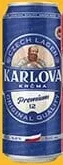 Пиво Karlova Krcma, 0,5л: Premium, 4,8%, світле; Rezane, 4,6%, темне, ж/б, Чехія; лише Бадьорий, 01.10–28.10.26, за наявності; можливе дострокове завершення