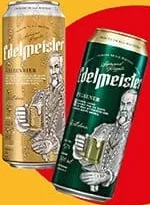 Пиво Edelmeister, 0,5л: WEIZENBIER, 5,2%; PILSENER, 4,5%, ж/б, Польща; лише Бадьорий, 01.10–28.10.26, за наявності; можливе дострокове завершення