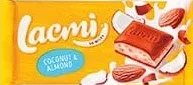 Шоколад Lacmi: Fun&Crispy молочний пористий 85г; молочний 90г; молочна начинка і печиво 100г; молочний мигдаль-кокос 84г. Лише Бадьорий, 01–28.10.26; за наявності акц. товару; можливі ліміти к-ті.