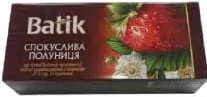 BATIK Чай чорний «Спокуслива полуниця», 25 пак.; лише Харків/обл.; 01–14.10.2026; запас обм.; наявність у всіх магазинах не гарантована; грн з ПДВ