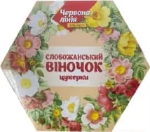 ЧЕРВОНА ЛІНІЯ цукерки «Слобожанський віночок», 460 г; Лише Харків/обл.; 01–14.10.2026; запас обмеж., може бути не в усіх магазинах; грн з ПДВ.