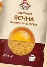 Макарони яєчні Ріжки/Локшина/Павутинка 400 г, Кухарочка; 01.10.26 08:00–14.10.26 23:00; за наявності; усі/деякі магазини; бали Родина не нарах.; стара=середня по мережі