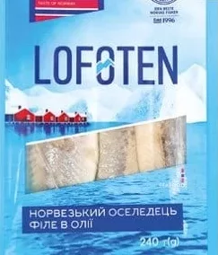 Філе оселедця в олії 240 г, Norven; 01.10.26 08:00–14.10.26 23:00; за наявності; усі/деякі магазини; бали Родина не нарах.; стара=середня по мережі