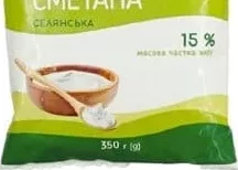 Сметана 15%, 350 г, Кухарочка; 01.10.26 08:00–14.10.26 23:00; за наявності; усі/деякі магазини; бали Родина не нарах.