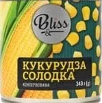 Горошок зелений/кукурудза солодка Bliss: підпис 425 мл, банка кукурудзи 340 г; 01.10.26 08:00–14.10.26 23:00; за наявності; усі/деякі магазини; бали Родина не нарах.