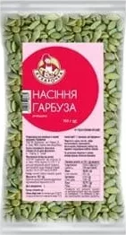 Насіння гарбуза очищене 150 г, Кухарочка; 01.10.26 08:00–14.10.26 23:00; за наявності; усі/деякі магазини; бали Родина не нарах.; стара=середня по мережі