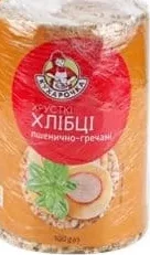 Хлібці хрусткі пшеничні/пшенично-гречані/пшенично-рисові 100 г, Кухарочка; 01.10.26 08:00–14.10.26 23:00; за наявності; усі/деякі магазини; бали Родина не нарах.; стара=середня по мережі