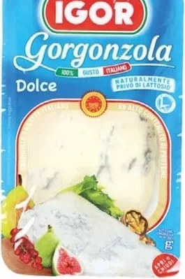 Сир Gorgonzola Dolce 48%, 150 г Igor; 01.10 08:00–14.10.2026 23:00; до вичерпання; в усіх/деяких магазинах; бали Родина не нарах.; стара=середня мережі