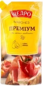 Майонез Преміум 72%, 300 г Щедро; 01.10 08:00–14.10.2026 23:00; до вичерпання; в усіх/деяких магазинах; бали Родина не нарах.; стара=середня мережі