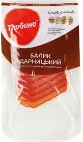 Балик Дарницький, нарізка, 80 г, Глобино;69,90₴;стар.=сер.мережі 115,50₴;01.10.26 08:00–14.10.26 23:00;до вичерпання запасів;може бути не всюди;бали Родина не нарах.